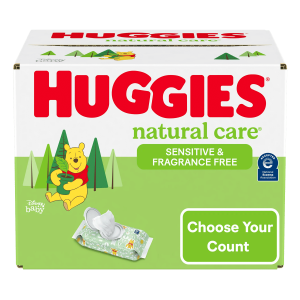 Huggies Natural Care Sensitive Baby Wipes (Options Available)