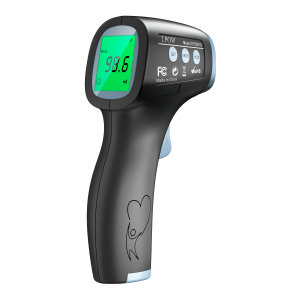 LPOW Forehead Digital Thermometer,The Non-Contact Infrared Thermometer for Babies,Kids&Adults,1s Fast Reading with 3 Colors Backlight Fever Alarm and 50 Memories Recall