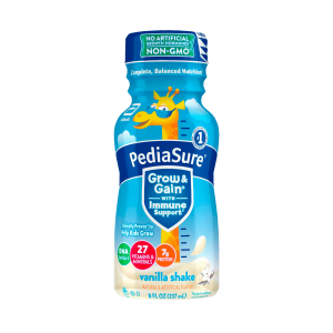 PediaSure Grow & Gain with Immune Support, Kids Protein Shake, 27 Vitamins and Minerals, 7g Protein, Helps Kids Catch Up On Growth, Non-GMO, Gluten-Free, Vanilla 8-fl-oz Bottle, 24 Count