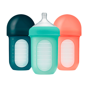 Boon NURSH Reusable Silicone Pouch Bottles - 8oz - Mint (3pk)