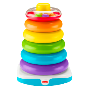 Fisher-Price Giant Rock-a-Stack Infant and Toddler Stacking Toy, 14+ Inches Tall